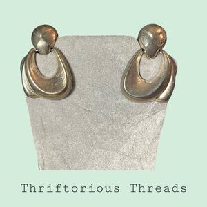 Vintage Silver Clip On Earrings